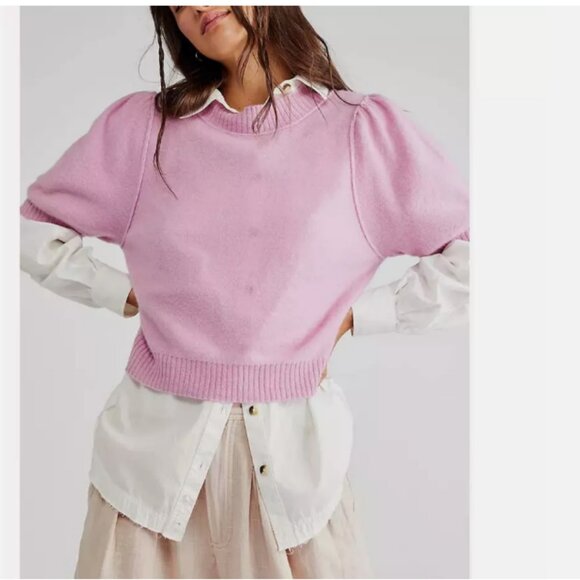Free People Staycation Cashmere Pullover Sweater - Picture 1 of 10